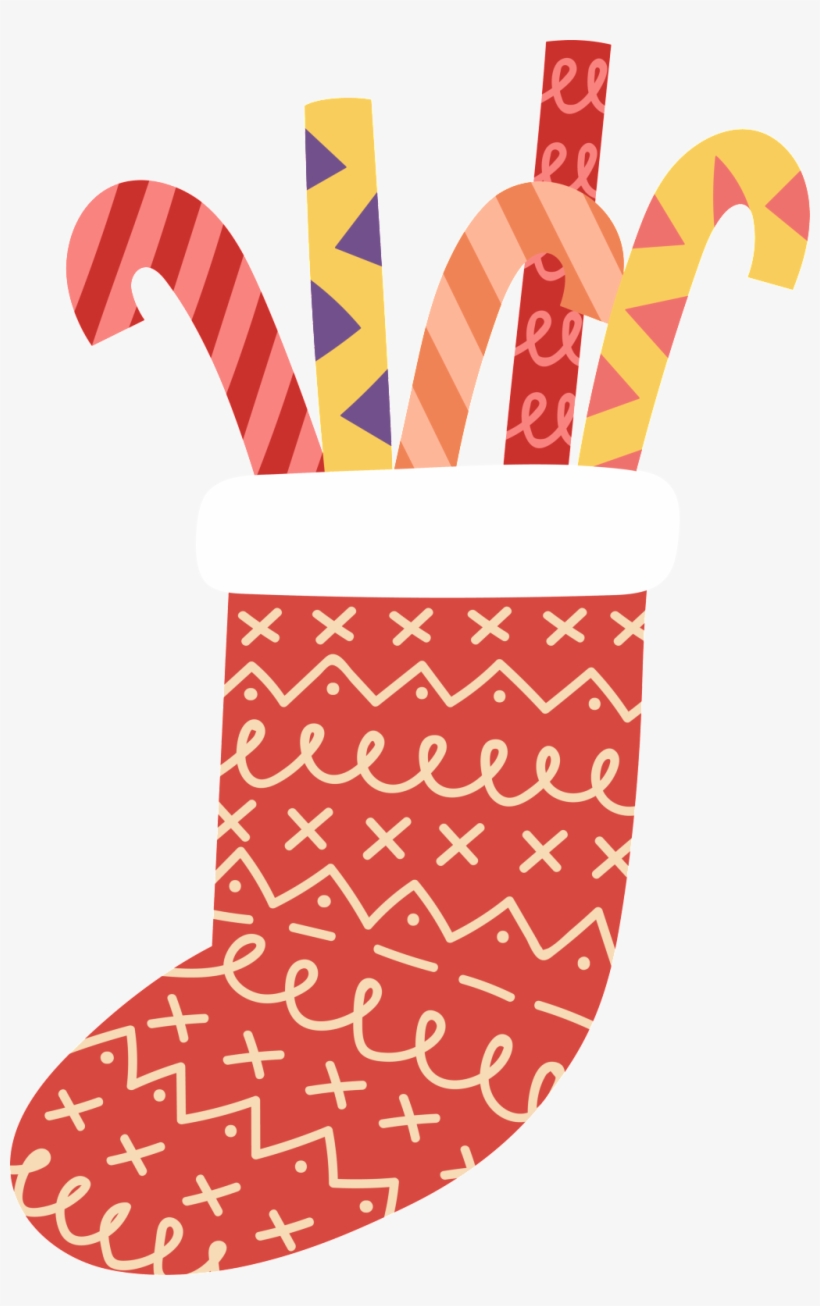 Red Christmas Sock Christmas Cartoon Transparent - Christmas Day, transparent png download