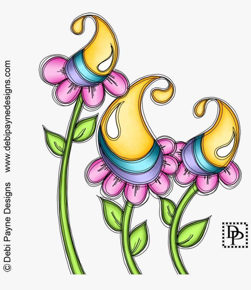 Celebration Doodle Flowers - Feierwatercolor-gekritzel-blume Mousepad, transparent png download