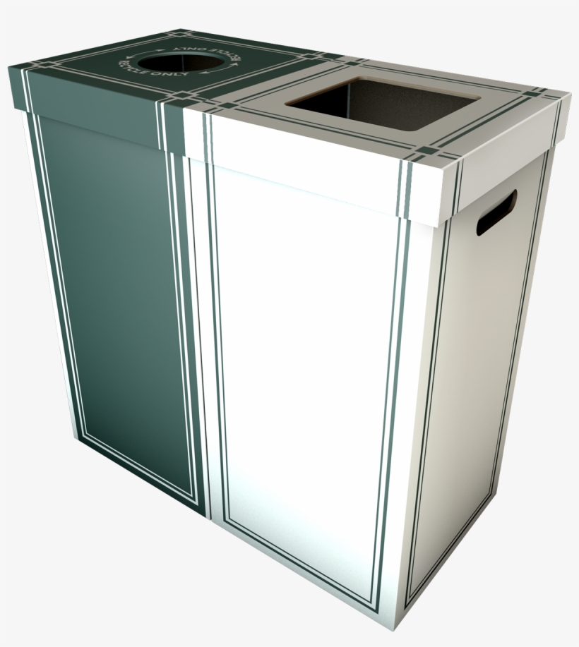 Waste And Recycling Double Lid Station - Recycling Bin, transparent png download