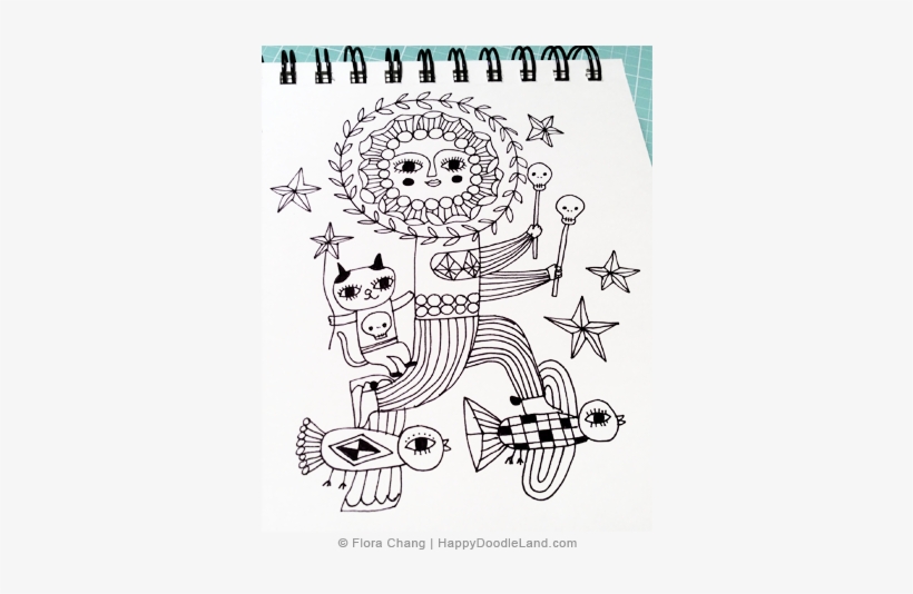 Flower Guy And Kitty © Flora Chang, transparent png download