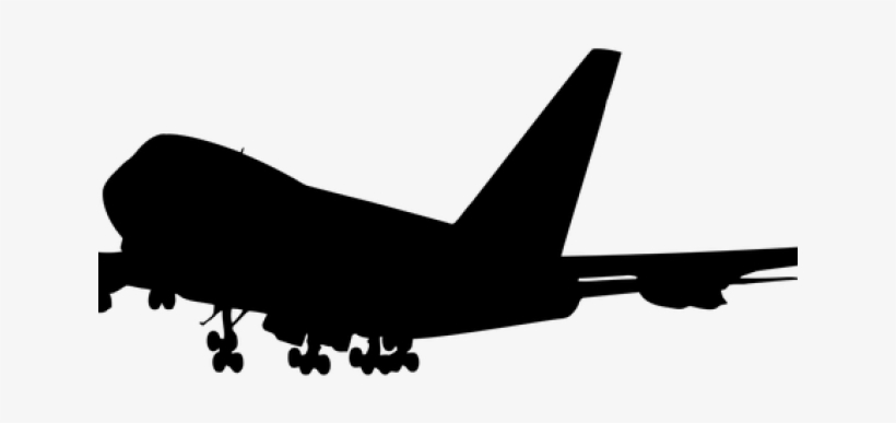 Airplane Silhouette - Jumbo Jet Silhouette, transparent png download