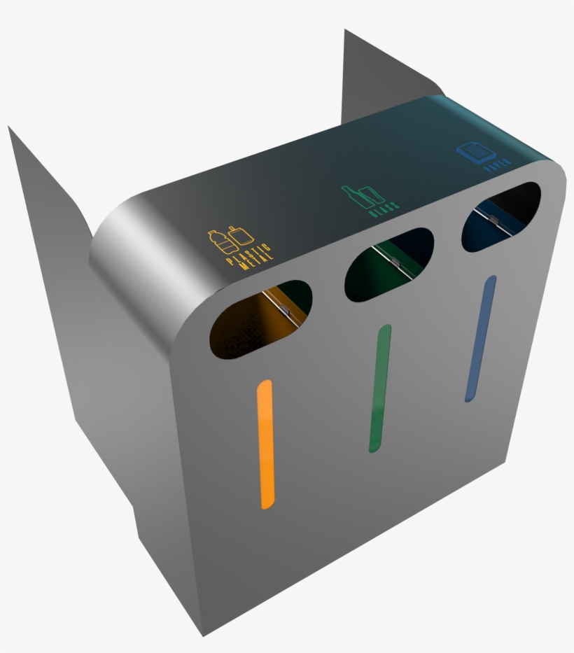 Metal Clipart Recycle Bin - Recycling Bin, transparent png download