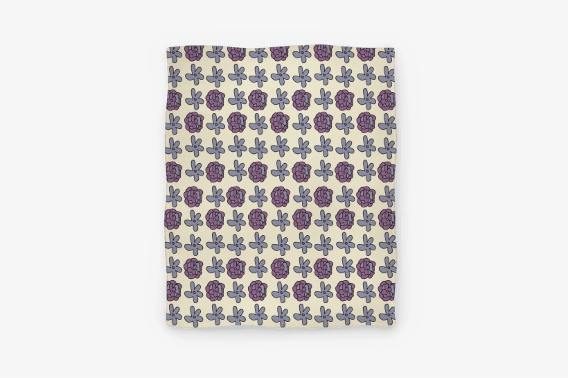 Doodle Flower Pattern Blanket Blanket - Vichy Ruit, transparent png download