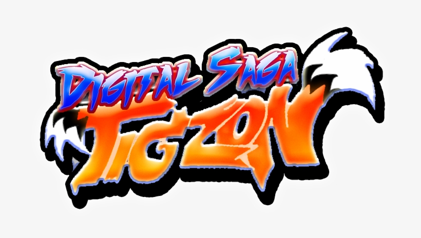 Digital Saga Tigzon 90s Style Logo - Illustration, transparent png download