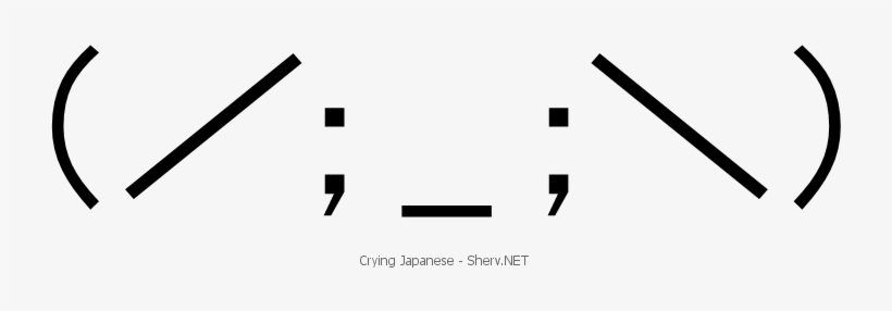 Crying Japanese Inverted - Japanese Text Transparent, transparent png download