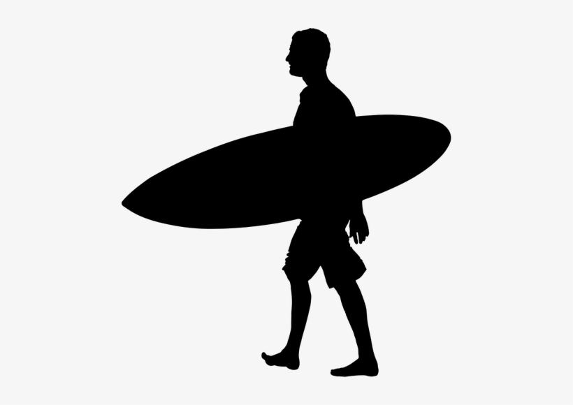 Tightrope Walker Silhouette - Surfboard Clipart, transparent png download