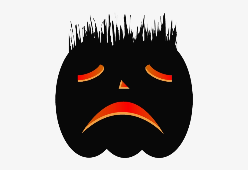 Sad Pumpkin - Angry Pumpkin, transparent png download
