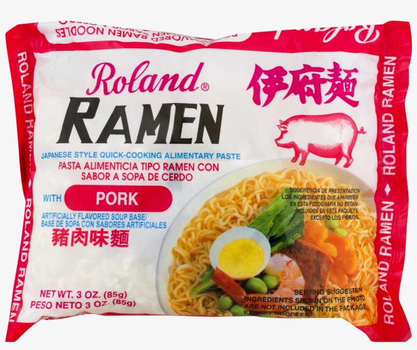 Roland Pork Ramen Noodles, - Roland Ramen With Pork, 3 Oz, transparent png download