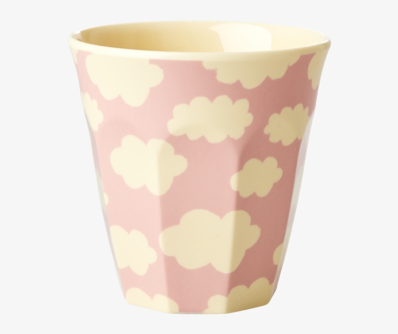 Kids Small Melamine Cup Pink Cloud Print By Rice Dk - Melamine Cup Pink, transparent png download