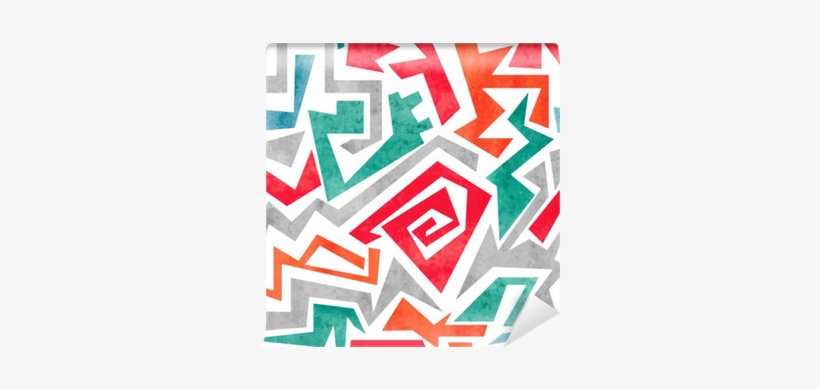 Watercolor Graffiti Colorful Seamless Pattern In Red, - Papel De Parede Coloridos Abstrato, transparent png download