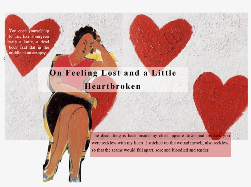 On Feeling Lost And A Little Heartbroken By Oyinda - Broken Heart, transparent png download