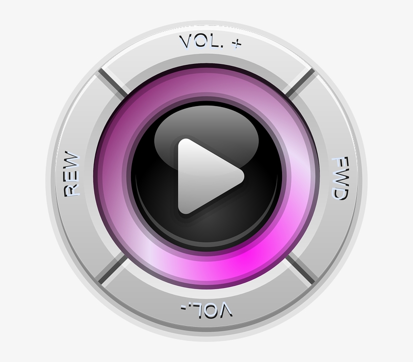 Play, Button, Volume, Multimedia, Forward, Rewind - Cafepress Play Button Wall Calendar, transparent png download