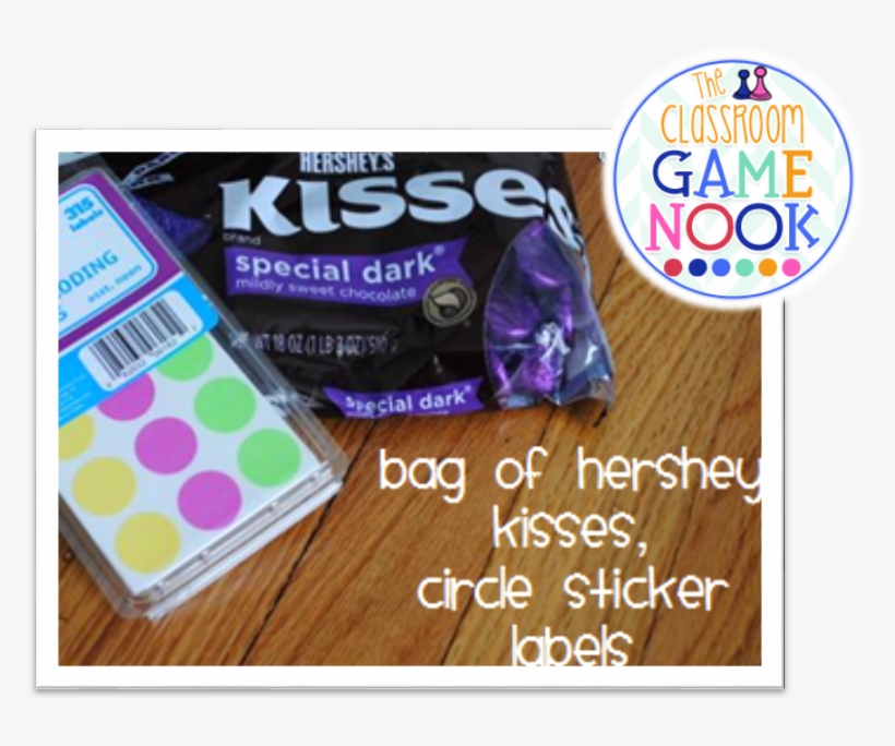 On The Sticker Dots Write What You Want Your Students - Hershey's Kisses Mildly Sweet Chocolate, Special Dark, transparent png download