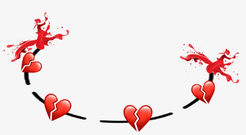 Red Blood Heart Heartbroken Heartbreak Hearts Sad Depre - Heart, transparent png download