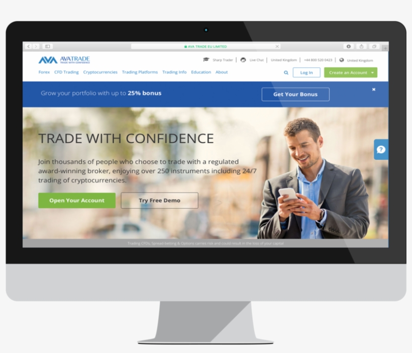 Imac Mockup Avatrade, transparent png download