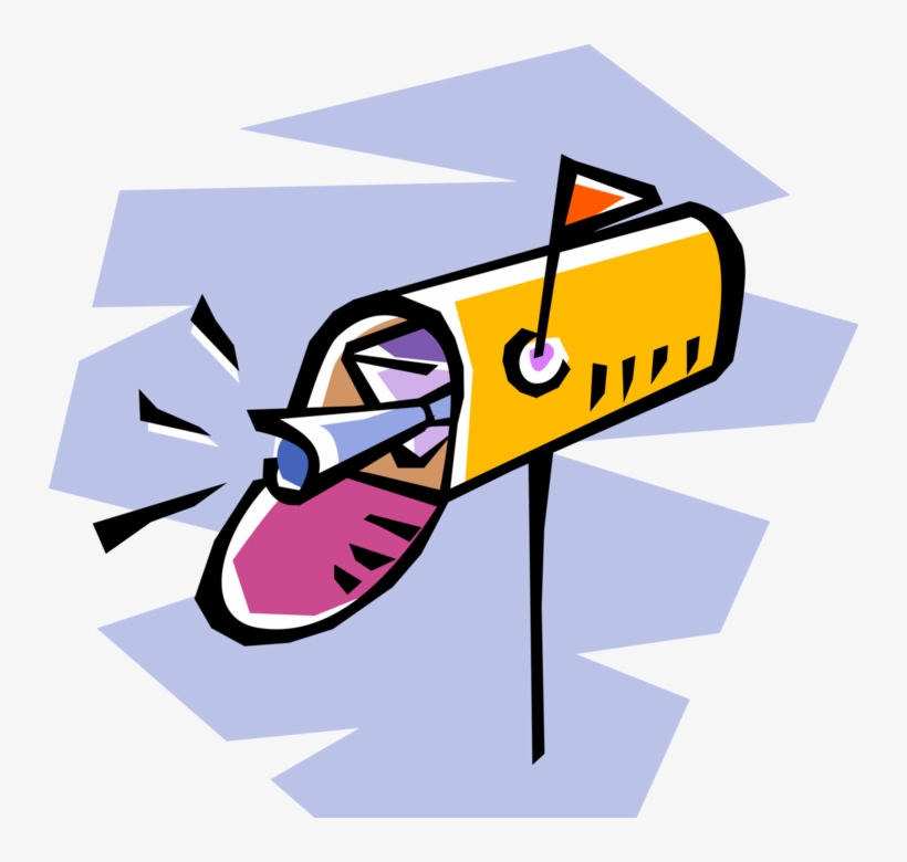 Vector Illustration Of Letter Box Or Mailbox Receptacle, transparent png download