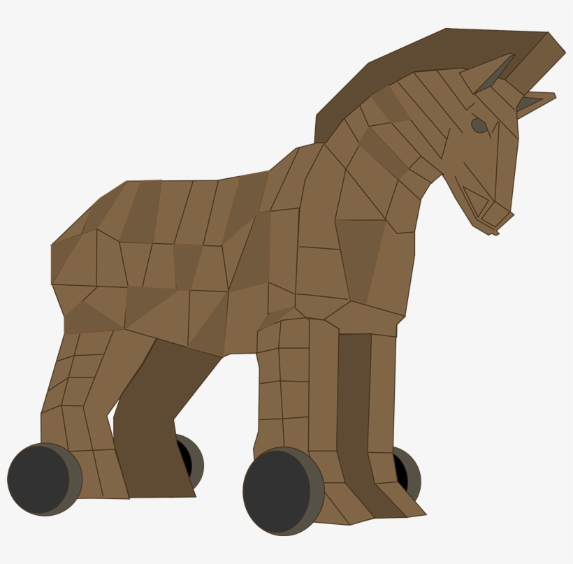 Trojan Horse Clipart Cartoon - Trojan Horse Clip Art, transparent png download