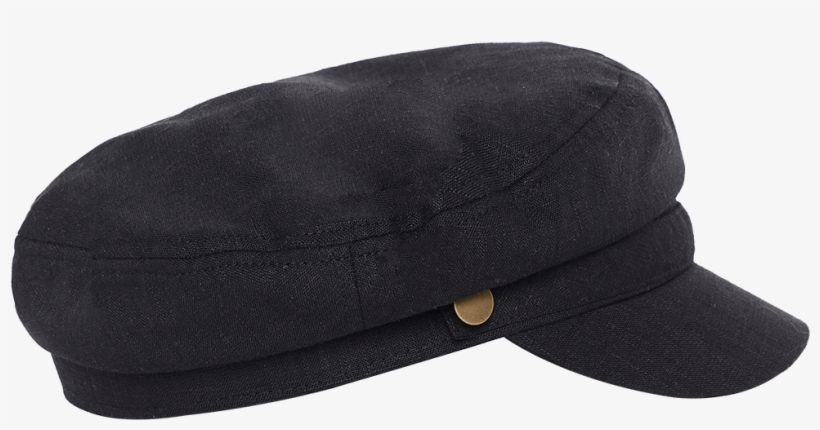 Linen Captain Cap In Colour Meteorite - Linen, transparent png download