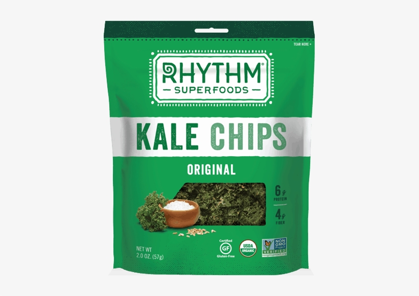 Rhythm Superfoods Organic Original Kale Chips - 2 Oz., transparent png download