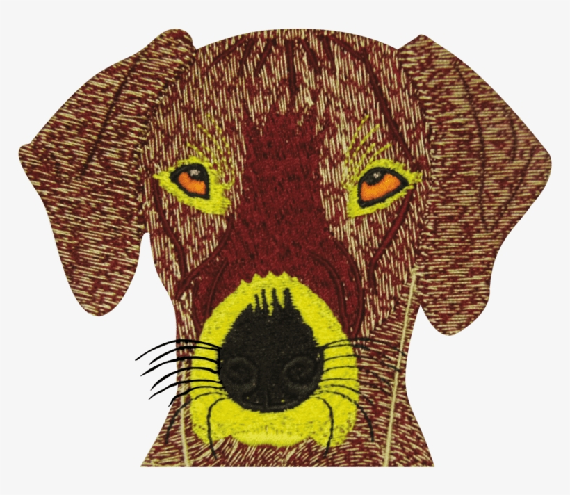 Dog Face Embroidery Digitizing Sewout Sample - Dog, transparent png download