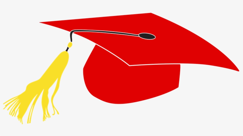 Red Graduation Cap Clipart - Graduation Cap White Vector Transparent