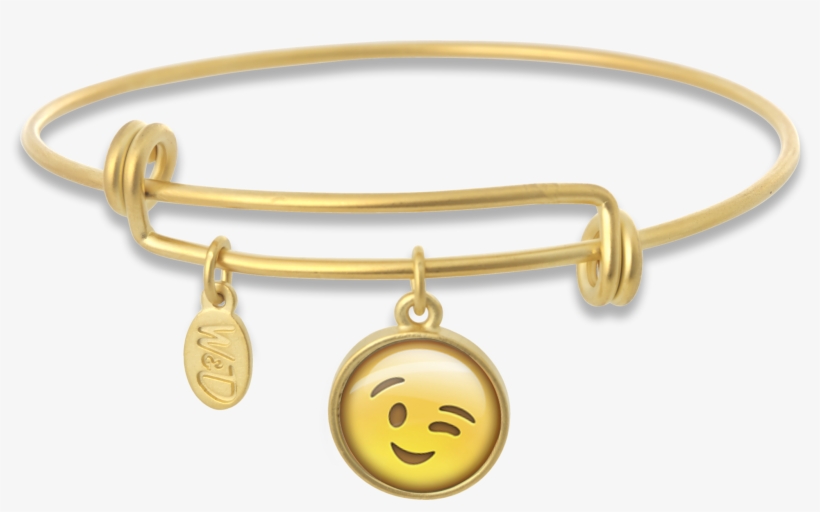 Smiley Face Emoji Adjustable Bangle Bracelet - Bangle, transparent png download