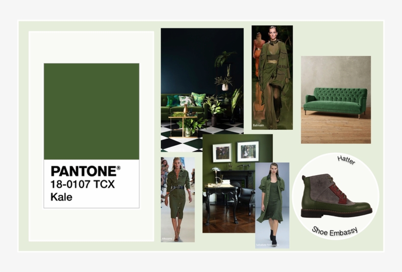 Shoe Embassy Kale Pantone Colours Ss17 - Interior Design, transparent png download