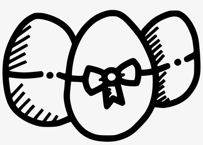 Egg Eggs Decorated Ribbon Bow Paschal Comments - Circle, transparent png download