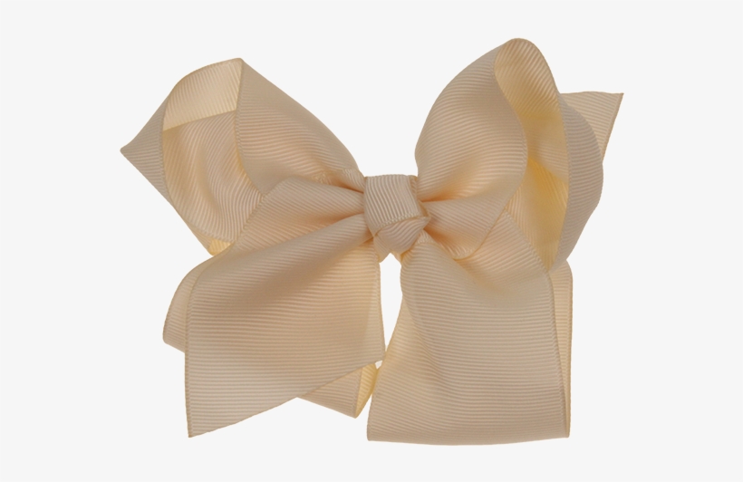 White Ribbon Bow Png - Cream Bow Png, transparent png download