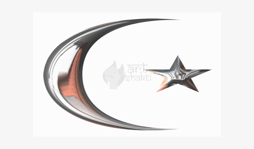 Islam Star & Crescent Copper Silver Logo - Emblem, transparent png download