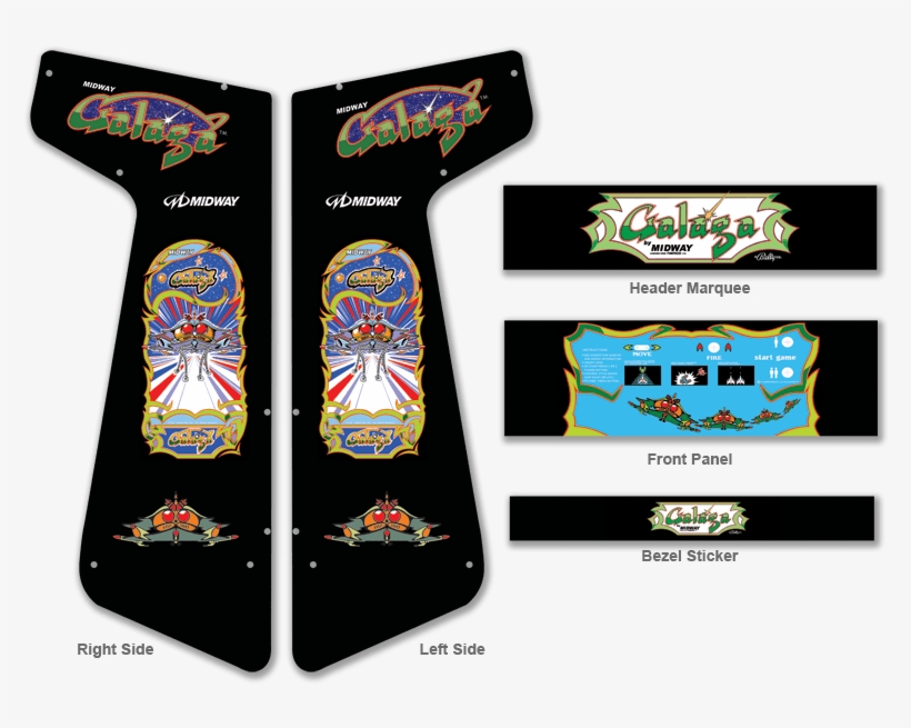 Custom Galaga For Xtension Arcade - Tin Sign Galaga Arcade Shop Game Room Art Marquee Consol, transparent png download
