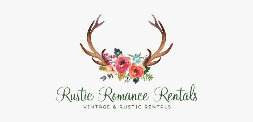 Rustic Png - Antlers With Flowers Clipart, transparent png download