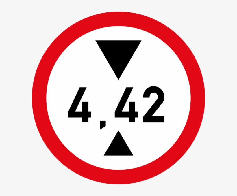 Height Limit Sign - Verkeersbord C16, transparent png download