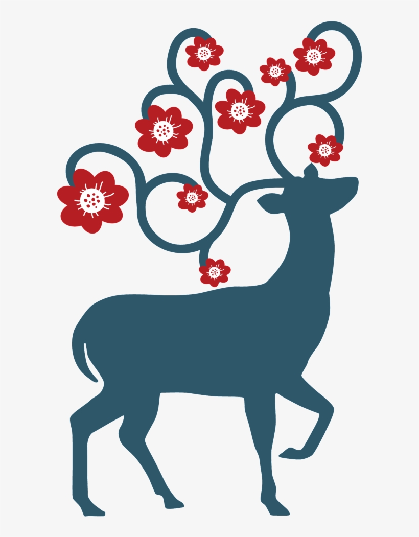 Hand Painted Sika Deer Silhouette Transparent - Office Supplies Brutus Monroe Clear Stamps 3"x4" -, transparent png download