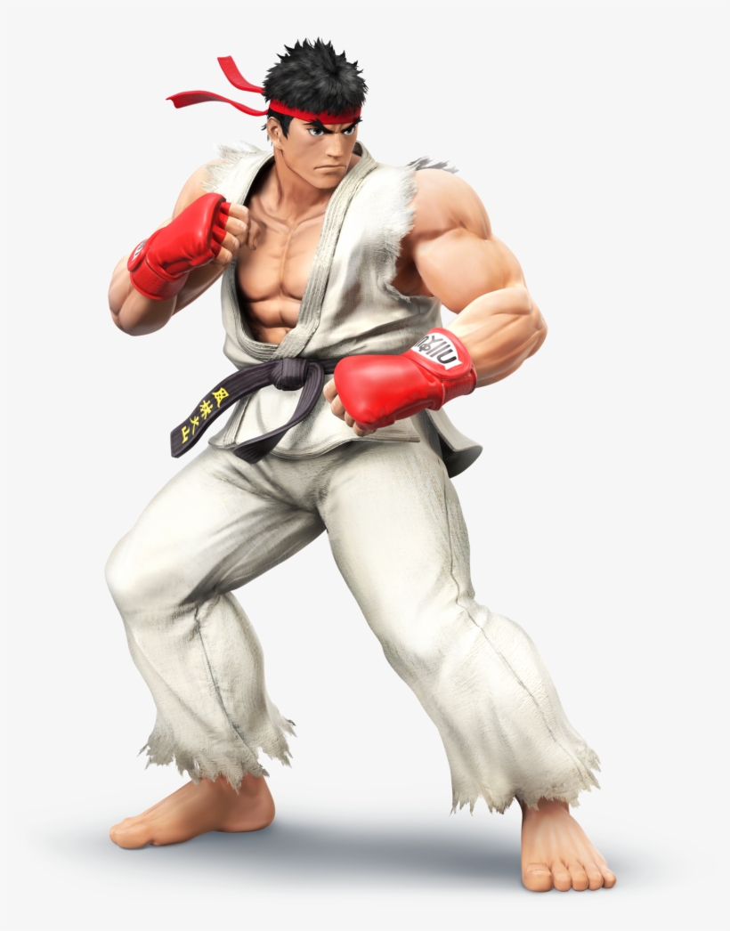 Ryu Smash 4 Png Clip Art Black And White, transparent png download