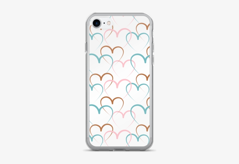 Decorative Hearts Pattern Vector Iphone 7/7 Plus Case - Mobile Phone Case, transparent png download