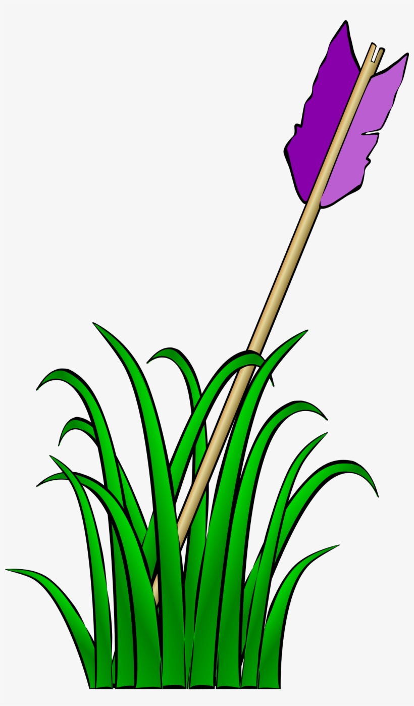 Arrow In The Grass Clip Art - Grass Clip Art, transparent png download