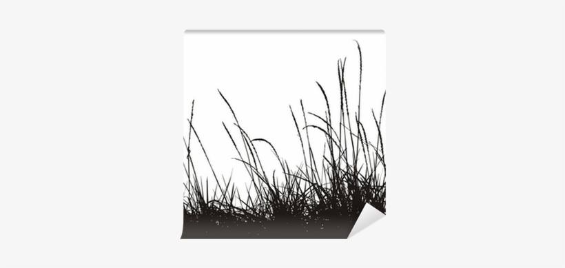 Grass Vector Silhouette Self-adhesive Wall Mural • - Free Grass Vector, transparent png download