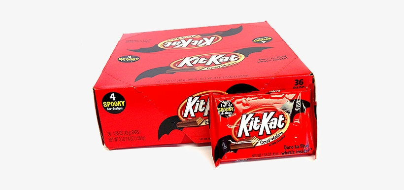 Kit Kat Candy Bar With Spooky Halloween Design - Kit Kat Snack Size Wafer Bars (20.1-ounce Bag), transparent png download