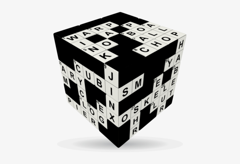 Crossword V-cube 3 Puzzle Cube, With Flat Sides - V Cube Crossword Cube, transparent png download