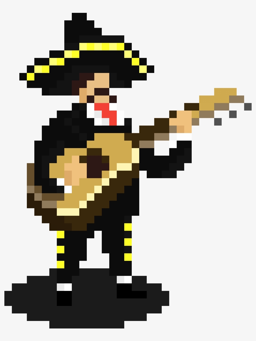 Mariachi - Pixel Art Hoodie, transparent png download