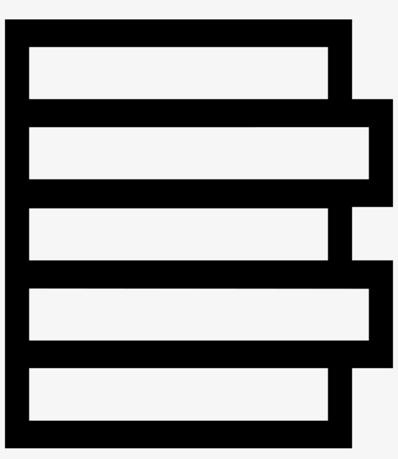 Left Alignment Five Rectangles Outline Symbol Comments - Cache Memory Icon Png, transparent png download