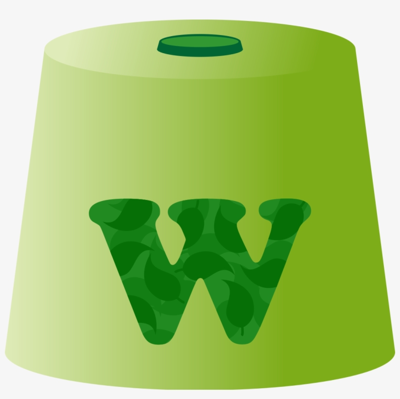 Green Fez Green Leafy W, transparent png download