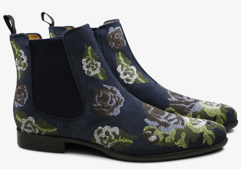 Ankle Boots Keira 6 Suede Navy Embrodery Classic - Stiefeletten Melvin & Hamilton Keira 6 Suede Navy, transparent png download