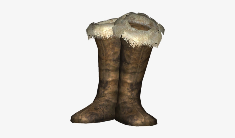 Fur-lined Boots - Skyrim Boots, transparent png download