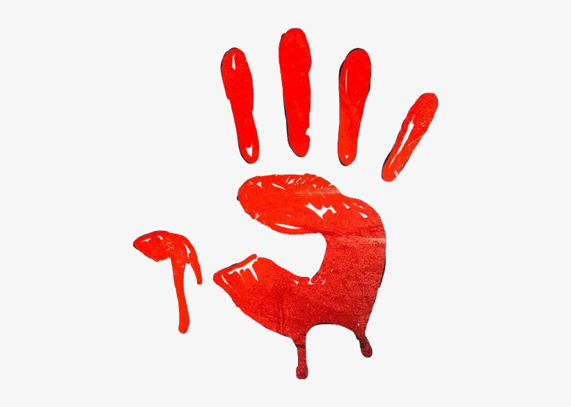 Bloddyhand Bloody Hand Bloody Hand Creepy - Hand, transparent png download