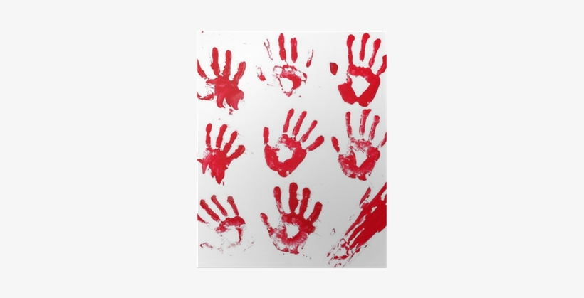 Halloween House Stickers Horror Blood Hands Window, transparent png download