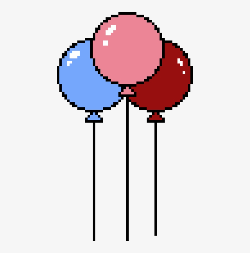 Toy Balloon Pixel Art Birthday Speech Balloon - Balloons Pixel Art, transparent png download