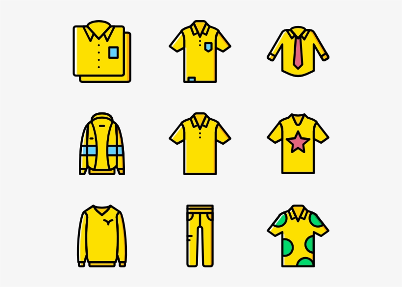 Man Clothes - Yellow Icons Png, transparent png download