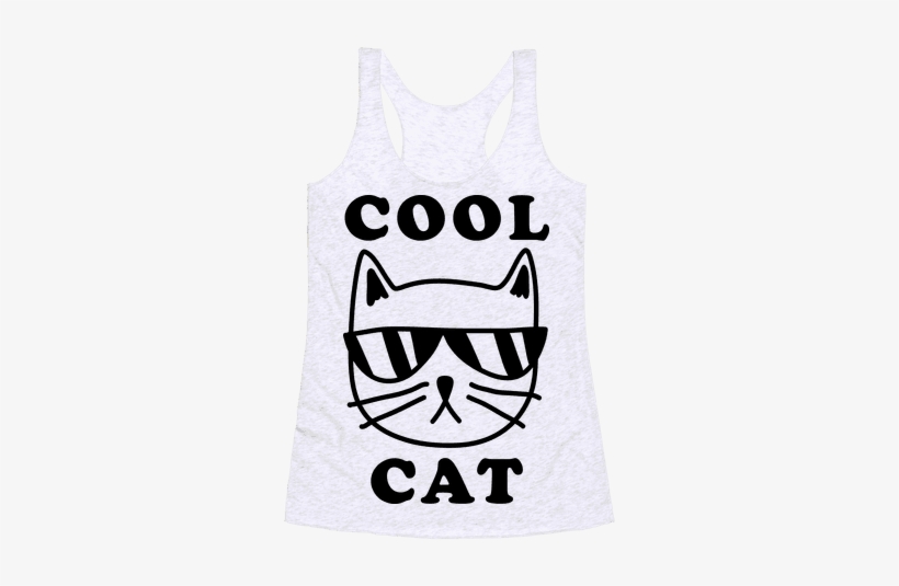 Cool Cat Racerback Tank Top - Gato Go Tote Bag: Funny Tote Bag From Lookhuman. Funny, transparent png download